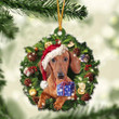 Red Dachshund Ornament - Christmas Gift For Family, For Her, Gift For Him, Gift For Pets Lover Ornament.