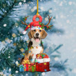 Cute Beagle Christmas Ornament - Christmas Gift For Family, For Her, Gift For Him, Gift For Pets Lover Shape Ornament.