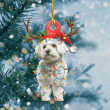 Cute Maltese Christmas Ornament - Christmas Gift For Family, For Her, Gift For Him, Gift For Pets Lover Shape Ornament.