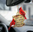 Cardinal Get In, Sit Down, Shut Up, Hang On Car Hanging Ornament - Christmas Gift For Family, For Her, Gift For Him, Gift For Pets Lover Ornament