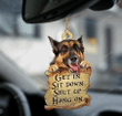 German Shepherd Get In, Sit Down, Shut Up, Hang On Car Hanging Ornament - Christmas Gift For Family, For Her, Gift For Him, Gift For Pets Lover Ornament