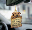 Staffordshire Bull Terrier Get In, Sit Down, Shut Up, Hang On Car Hanging Ornament - Christmas Gift For Family, For Her, Gift For Him, Gift For Pets Lover Ornament
