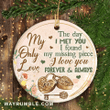 Couple I Love You Forever & Always Christmas Circle Ceramic Ornament - Christmas Gift For Family, For Her, Gift For Him Two Sided Ornament