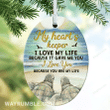 Turtle Couple I Love You Christmas Oval Ceramic Ornament - Christmas Gift For Family, For Her, Gift For Him Two Sided Ornament