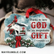 Cardinal Thanks Be Unto God Christmas Medallion Metal Ornament - Christmas Gift For Family, For Her, Gift For Him Two Sided Ornament