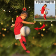 Custom Soccer Player Image Ornament - Christmas Gift 2022 For Family, Gift For Man & Women Ornament