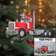 Custom Truck Image Ornament - Christmas Gift For Family, For Her, Gift For Him Two Sided Ornament
