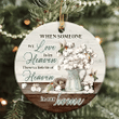 A Little Bit Of Heaven In Our Home Memorial Christmas Circle Ceramic Ornament - Christmas Gift For Family, For Her, Gift For Him Two Sided Ornament