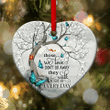 Butterfly Those We Love Christmas Heart Ceramic Ornament - Christmas Gift For Family, For Her, Gift For Him Two Sided Ornament
