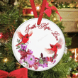 Cardinal Faith Love Hope Christmas Circle Ceramic Ornament - Christmas Gift For Family, For Her, Gift For Him Two Sided Ornament
