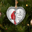 Cardinals Appear When Angels Are Near Memorial Christmas Heart Ceramic Ornament - Christmas Gift For Family, For Her, Gift For Him Two Sided Ornament