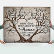 Merry Christmas & Happy New Year Custom Inspirational & Motivational Wall Art Unique Gifts Family Names, Rustic Farmhouse - Personalized Canvas Print Home Decor