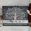 Merry Christmas & Happy New Year Custom Inspirational & Motivational Wall Art Unique Gifts Family Tree, Family Name Signs - Personalized Canvas Print Home Decor