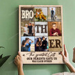 Merry Christmas & Happy New Year Custom Inspirational & Motivational Wall Art Unique Best Brothers Gifts, Best Brothers Photos Collage - Personalized Canvas Print Home Decor