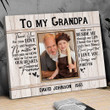 Merry Christmas & Happy New Year Custom Inspirational & Motivational Wall Art Unique Grandpa Photo Gifts From Grandkids - Personalized Canvas Print Home Decor