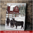 Merry Christmas & Happy New Year Custom Inspirational & Motivational Art Unique Farm Animals - Personalized Canvas Print Home Decor