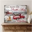 Merry Christmas & Happy New Year Custom Inspirational & Motivational Art Unique Gifts Farmhouse - Personalized Canvas Print Home Decor