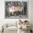 Merry Christmas & Happy New Year Inspirational & Motivational Art Unique Gift Window Joy To The World - Canvas Print Home Decor