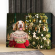 Merry Christmas & Happy New Year Custom Inspirational & Motivational Art Unique Funny Pet Portraits Pet Lover - Personalized Canvas Print Home Decor