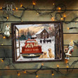 Merry Christmas & Happy New Year Custom Inspirational & Motivational Art Unique Winter Country Scene And Pickup Truck - Personalized Canvas Print Home Decor