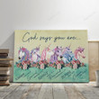 Merry Christmas & Happy New Year Inspirational & Motivational Art Unicorn God Says - Canvas Print Home Decor
