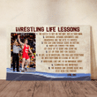 Merry Christmas & Happy New Year Custom Inspirational & Motivational Art Wrestling Life Lessons - Personalized Canvas Print Home Decor
