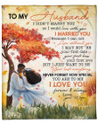 Merry Christmas & Happy New Year African American Live With You I Married You Valentine's Day Fleece Blanket