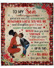 Merry Christmas & Happy New Year African American Whenever You Feel Overwhelmed Mom To Son Fleece Blanket
