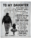 Merry Christmas & Happy New Year Custom African American Dad To Daughter Never Forget That I Love You Fleece Blanket