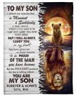 Merry Christmas & Happy New Year Gift I Closed My Eyes For But A Moment Lion Mom To Son Fleece Blanket