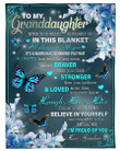 Merry Christmas & Happy New Year Gift To My Granddaughter - I'm Proud Of You Fleece Blanket