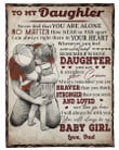 Merry Christmas & Happy New Year Gift Never Feel That You Are Alone Dad To Daughter Fleece Blanket