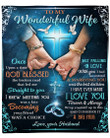 Merry Christmas & Happy New Year Gift Once Upon A Time God Blessed Wonderful Wife Fleece Blanket