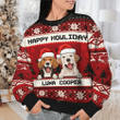 Merry Christmas & Happy New Year Custom 3d Ugly Christmas Sweatshirt Happy Howliday Pet Lovers Personalized Aparel All Over Print