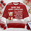 Merry Christmas & Happy New Year Custom 3d Ugly Christmas Sweatshirt I'll Always Look Up To You Pet Lovers Personalized Aparel All Over Print