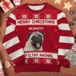 Merry Christmas & Happy New Year Custom 3d Ugly Christmas Sweatshirt Ya Filthy Animal Pet Lovers Personalized Aparel All Over Print