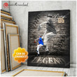 Merry Christmas & Happy New Year Custom Inspirational & Motivational Art Unique Gift For Baseball Player - Personalized Canvas Print Home Decor
