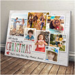 Merry Christmas & Happy New Year Custom Inspirational & Motivational Art Unique Xmas Gift Family Photo Collage - Personalized Canvas Print Home Decor
