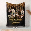 Merry Christmas & Happy New Year Custom 30th Birthday Photo Collage Gift Personalized Fleece Blanket