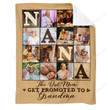 Merry Christmas & Happy New Year Best Gift For Nana Photo Collage Gift Personalized Fleece Blanket
