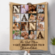 Merry Christmas & Happy New Year Best Gift For Nana Photo Collage Gift Personalized Fleece Blanket