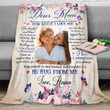 Merry Christmas & Happy New Year Custom Gift For Mom From Daughter Personalized Fleece Blanket