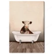 Merry Christmas & Happy New Year Inspirational & Motivational Art Unique Bath And Laundry Rustic Cow - Bathroom Canvas Print Home Decor