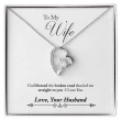 Valentine's Day Gift 2023, Anniversary Gift, Gift To My Wife, Necklace For Wife, Gift For Wife Birthday - God Blessed Heart Necklace