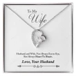 Valentine's Day Gift 2023, Anniversary Gift, Gift To My Wife, Necklace For Wife, Gift For Wife Birthday - Eye To Eye Heart Necklace
