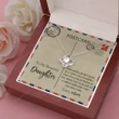 Happy Birthday Gifts 2023 Love Knot Necklace With Meaning Message Card, Best Gift Ideas To My Beautiful Daughter - Postcard
