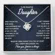 Happy Birthday Gifts 2023 Love Knot Necklace With Meaning Message Card, Best Gift Ideas To My Beautiful Daughter - Walk Beside You