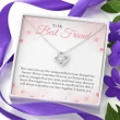 Happy Birthday Gifts 2023 Love Knot Necklace With Meaning Message Card, Best Gift Ideas To My Best Friend - I Cherish You