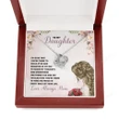 Happy Birthday Gifts 2023 Love Knot Necklace With Meaning Message Card, Best Gift Ideas To My Daughter - Make Me Proud