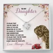 Happy Birthday Gifts 2023 Love Knot Necklace With Meaning Message Card, Best Gift Ideas To My Daughter - Make Me Proud